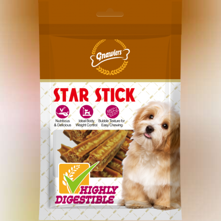 גנוולרז מקלות כוכב נעכלות גבוהה חטיף משלים לכלב