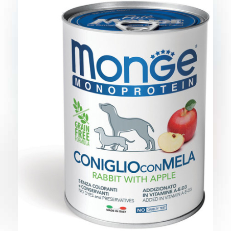 מונג' פרוט ארנב ותפוח לכלב 400 גרם