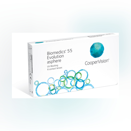 עדשות מגע חודשיות biomedics 55 evolution aspheric