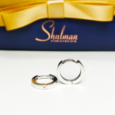 עגילי חישוק קליק חלקים גודל 1 זהב לבן