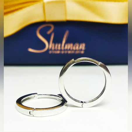 עגילי חישוק קליק חלקים גודל 3 זהב לבן