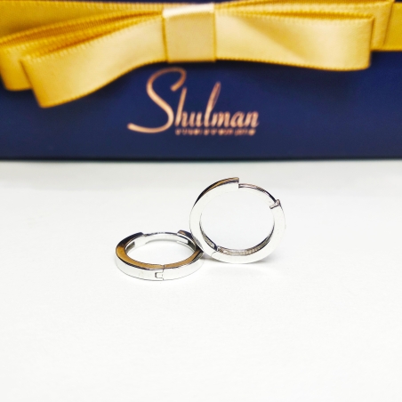 עגילי חישוק קליק חלקים גודל 2 זהב לבן