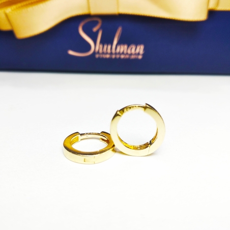 עגילי חישוק קליק חלקים גודל 1 זהב צהוב