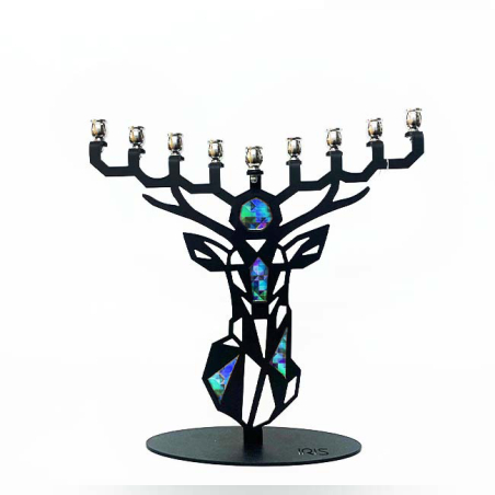 חנוכיה כחולה-שחורה