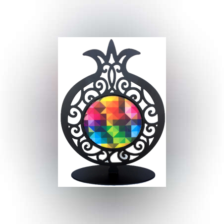 Sculpture of Colorful-Black Pomegranate