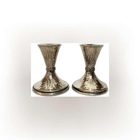 פמוטים מרוקעים עשויים כסף טהור