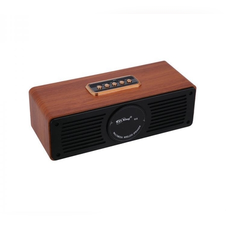 רדיו בעיצוב וינטג' משולב רמקול Bluetooth - שחור עץ