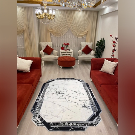 היישר מהיבואן - שטיח לבן פסים שונים