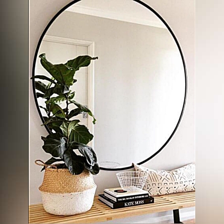 מראה עגולה - קוטר 70 250 - קוטר 60 200 - שחור 