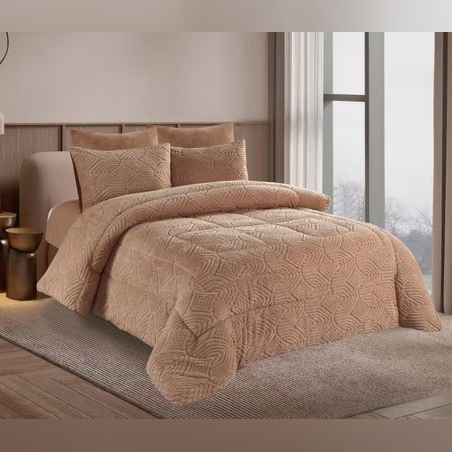 -                                                                                                                                                  דגם סט מצעים חורפי עם שמיכת חורף 8 קילו- חום