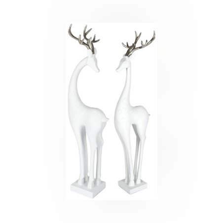 איילים לבן קרניים כסופות-72 ס