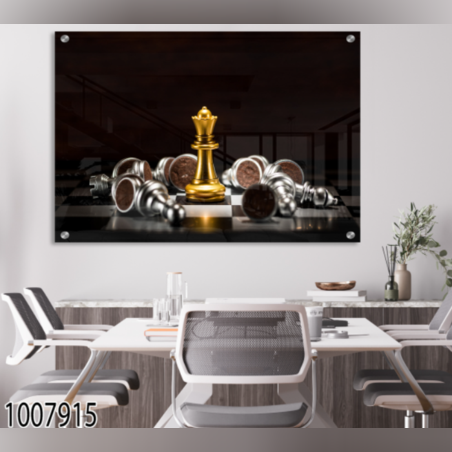 תמונת זכוכית שחמט למשרד דגם 1007915