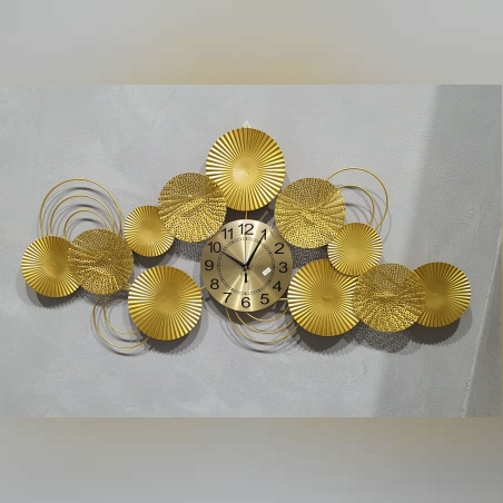 שעון קיר דקורציה זהב - 50*110