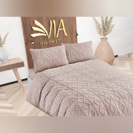 -                                                                                               - דגם רומינה - סט מצעים פלנל חורפי 6