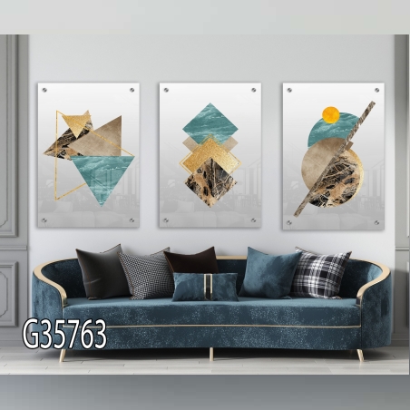 שלישיית תמונות מודפסות על זכוכית G35763