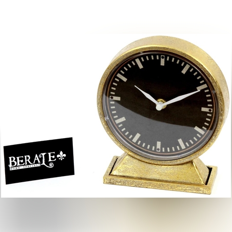 שעון זהב שחור בטוח מחוגים לבנים 1630