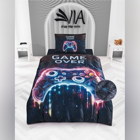 -                                                                                                דגם קידס- סט מצעים 100% פלנל בד חורפי 3