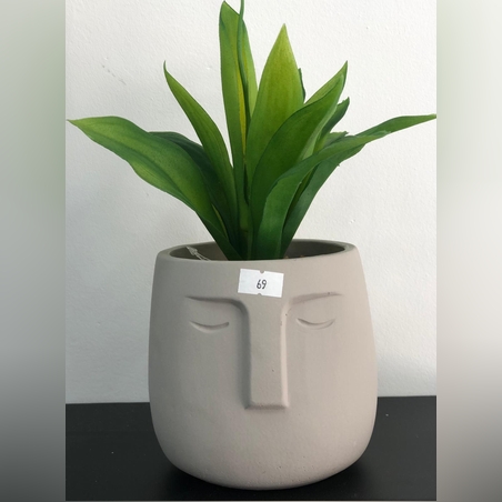 עציץ בדמות&אפור