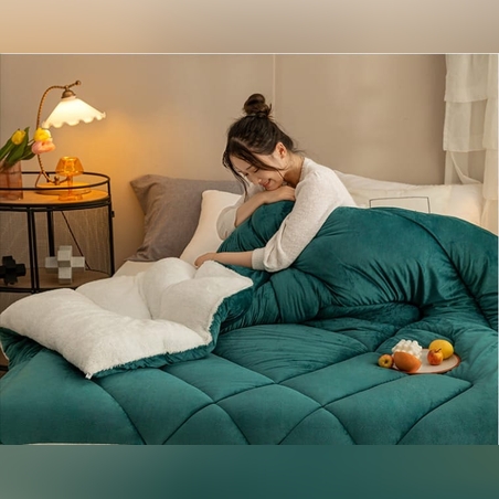 שמיכת כבש ממולאת דגם נאפל צבע נדיר סופר איכותי 001