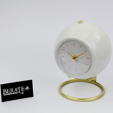 שעון עגול ורגל עגולה- לבן 1633