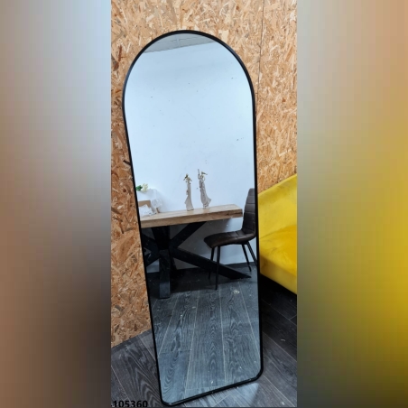 מראה עגולה - צבע שחור 