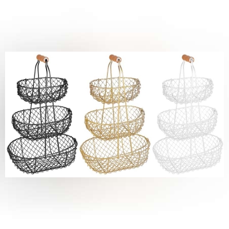 סלסלת 3 תאים אובלית - דגם 2-גדלים 30/47 ס