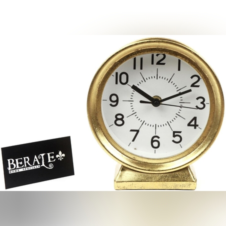 שעון זהב ולבן מספרים אם עמדה חלקה 1637