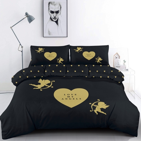 אוהב את המלאכים שלי - 100% כותנה - יחיד 