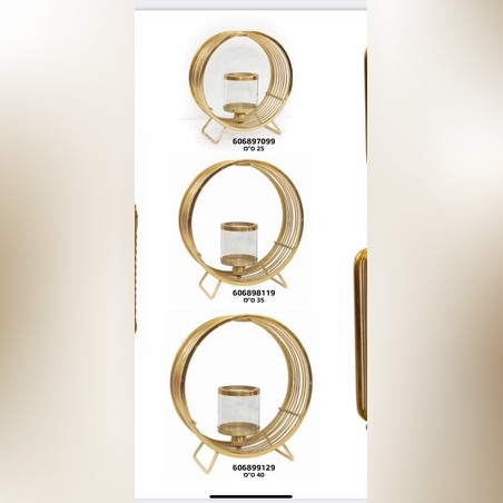 -דגם:  606898119 פמוט לנר בזהב