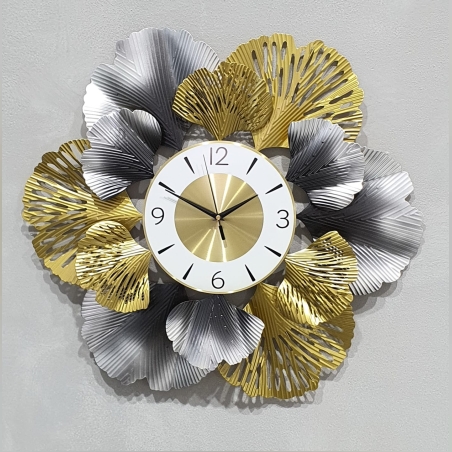 שעון קיר שחור זהב - 60 ס