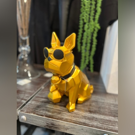 בולדוג עם משקפיים - צבע זהב