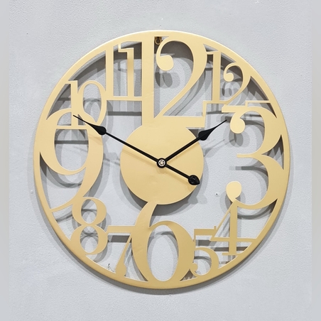 שעון מספרים זהב קוטר 60