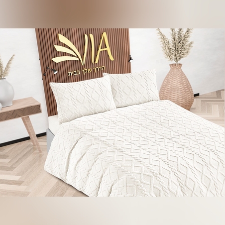 -                                                                                               - דגם רומינה - סט מצעים פלנל חורפי 4