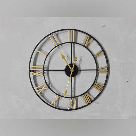 שעון זהב&שחור רומי