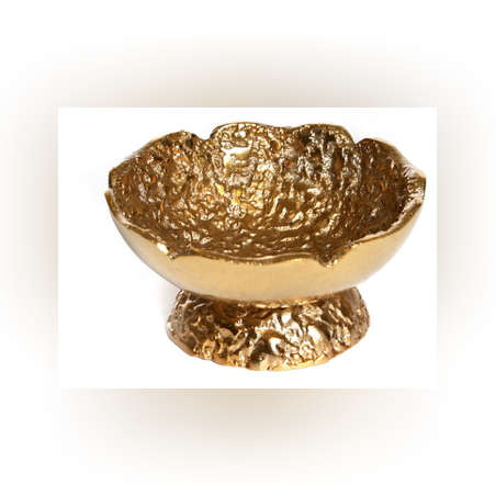 -h6D12 סט 4 קערות מתכת עגולות על רגל - אלומיניום