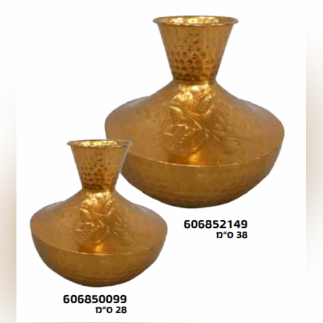 שתי אגרטלים - צבע זהב - מחיר ליחידה