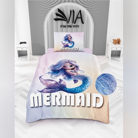 -                                                                                                דגם קידס- סט מצעים 100% פלנל בד חורפי