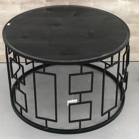 שולחן זכוכית שחור