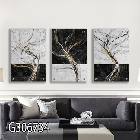 שלישיית תמונות מודפסות על זכוכית G306734