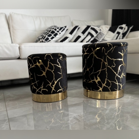 זוג הדומים שחור זהב ברקים