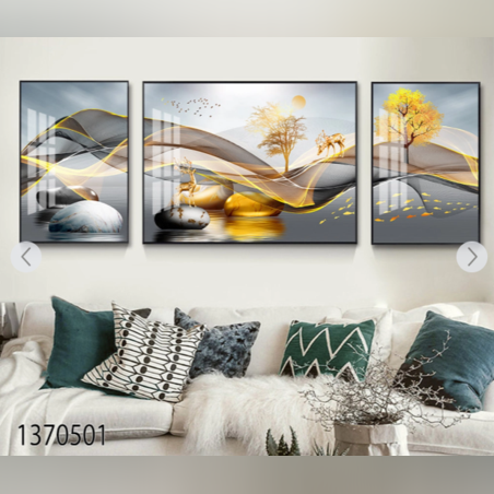 תמונה מחולקת לסלון בעיצוב מופשט מודרני דגם 1370501