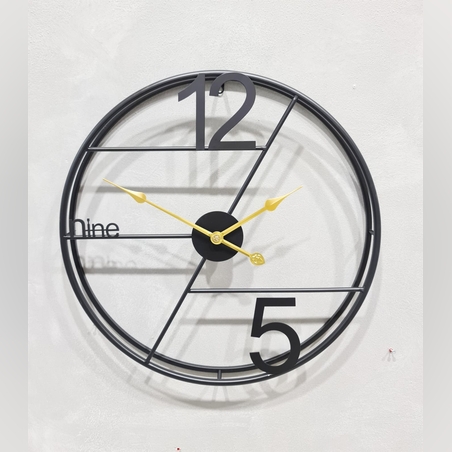 שעון פריז שחור קוטר 60