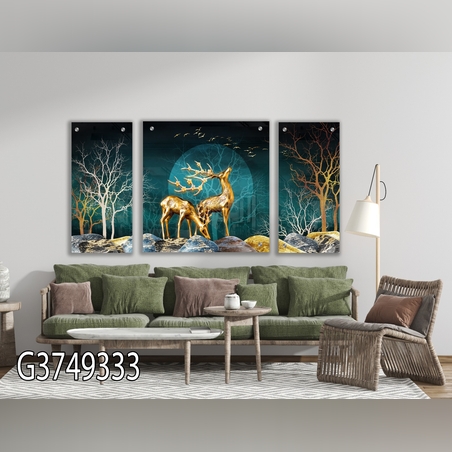 שלישיית תמונות מודפסות על זכוכית G3749333