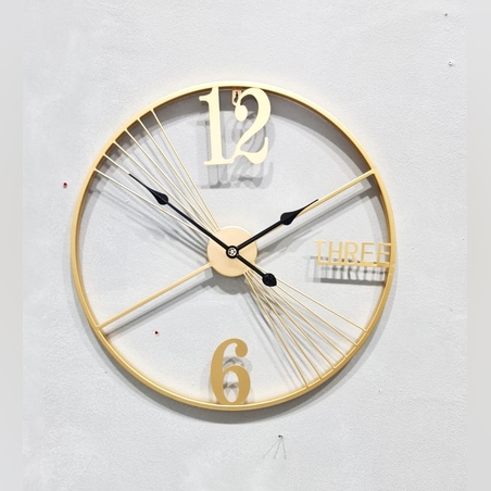 שעון זהב קוטר 60 פסים