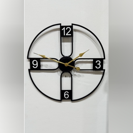 שעון שחור רומא קוטר 60