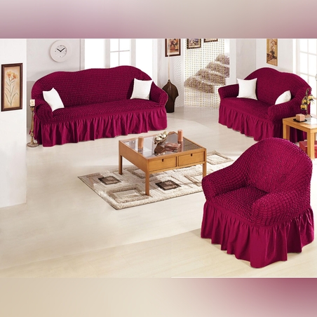 כיסוי סלון-בד אלסטי נמתח 1+2+3 אדום