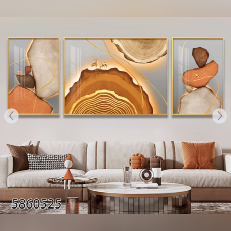 תמונה מחולקת לסלון בעיצוב מופשט מודרני דגם 5860525