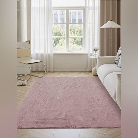 -שטיח 0.1 שאגי פרוותי צבע ורוד עתיק