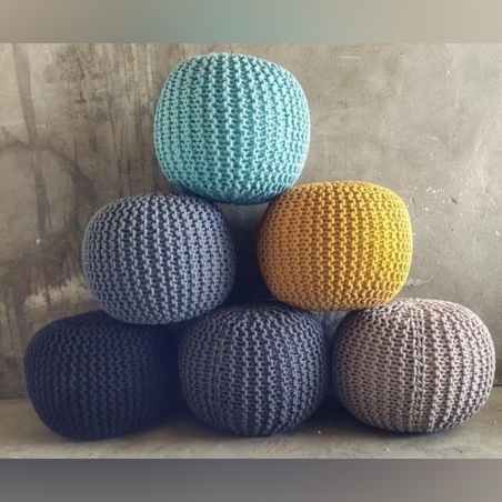 פוף סרוג 100% כותנה קוטר 50 ס