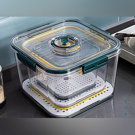 סט 3 קופסאות אחסון למקרר בשילוב תאריכון